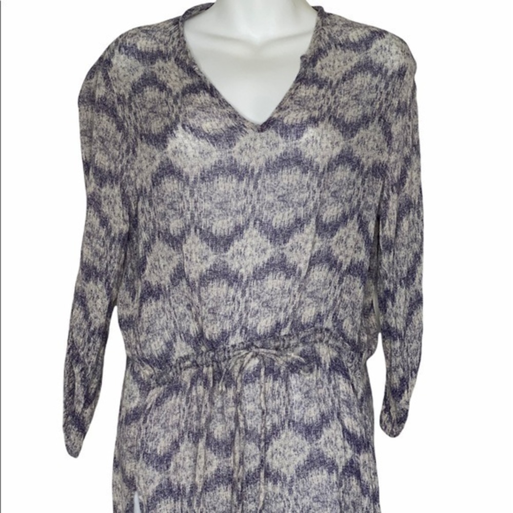 Anthropologie Dolan Purple & White Tunic Size M